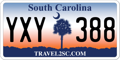 SC license plate YXY388