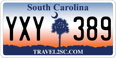 SC license plate YXY389