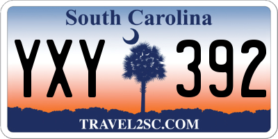 SC license plate YXY392