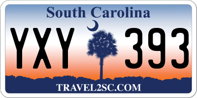 SC license plate YXY393