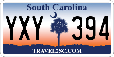SC license plate YXY394