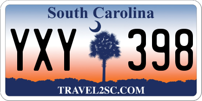 SC license plate YXY398
