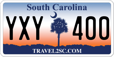 SC license plate YXY400