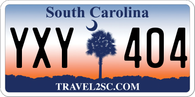 SC license plate YXY404