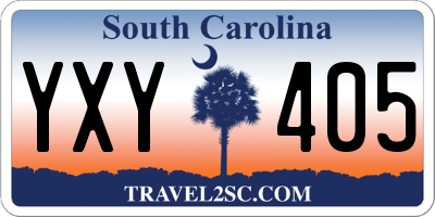 SC license plate YXY405