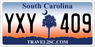 SC license plate YXY409