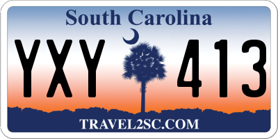 SC license plate YXY413