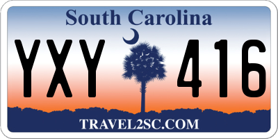 SC license plate YXY416