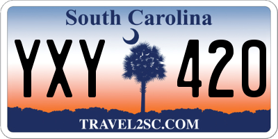 SC license plate YXY420