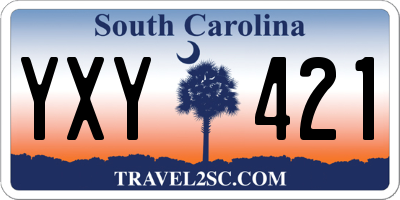 SC license plate YXY421