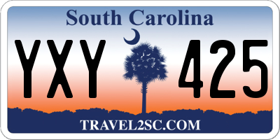 SC license plate YXY425