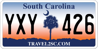 SC license plate YXY426