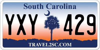SC license plate YXY429