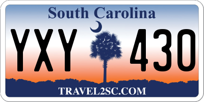 SC license plate YXY430