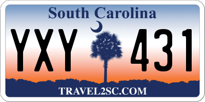 SC license plate YXY431