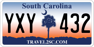 SC license plate YXY432