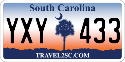 SC license plate YXY433