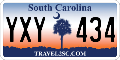 SC license plate YXY434