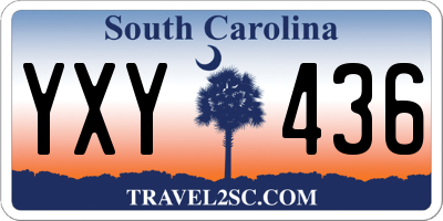 SC license plate YXY436