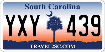 SC license plate YXY439