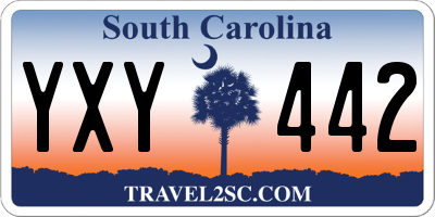 SC license plate YXY442