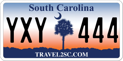 SC license plate YXY444