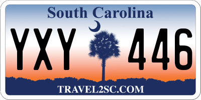 SC license plate YXY446