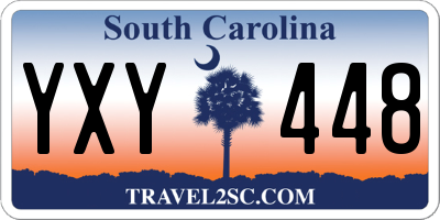 SC license plate YXY448