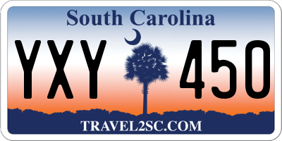 SC license plate YXY450