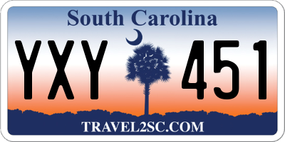 SC license plate YXY451