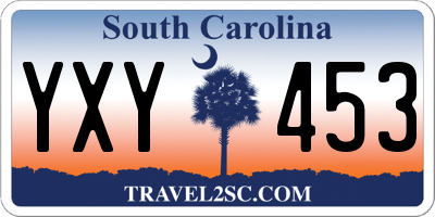 SC license plate YXY453