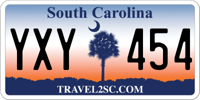 SC license plate YXY454