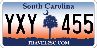 SC license plate YXY455