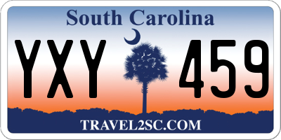 SC license plate YXY459