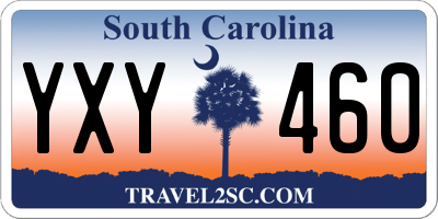 SC license plate YXY460
