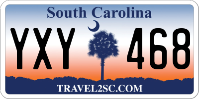 SC license plate YXY468