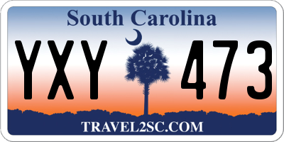 SC license plate YXY473