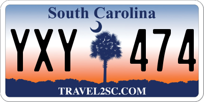 SC license plate YXY474
