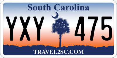 SC license plate YXY475