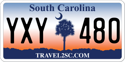 SC license plate YXY480
