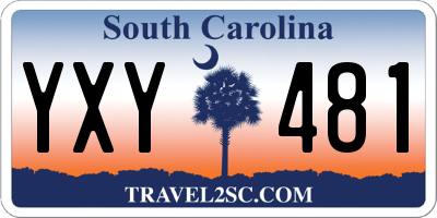 SC license plate YXY481