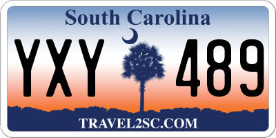SC license plate YXY489
