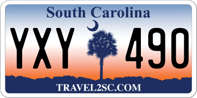 SC license plate YXY490