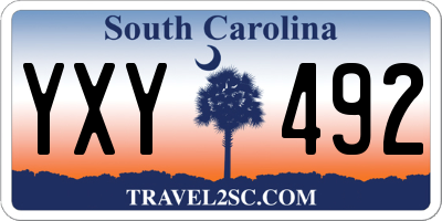 SC license plate YXY492