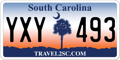 SC license plate YXY493
