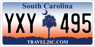 SC license plate YXY495