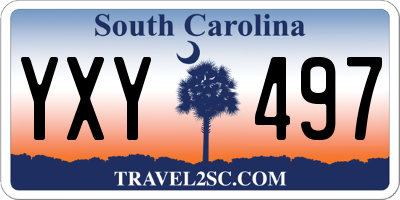 SC license plate YXY497