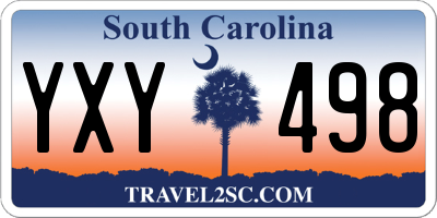 SC license plate YXY498