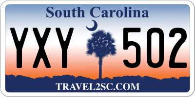 SC license plate YXY502
