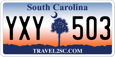 SC license plate YXY503